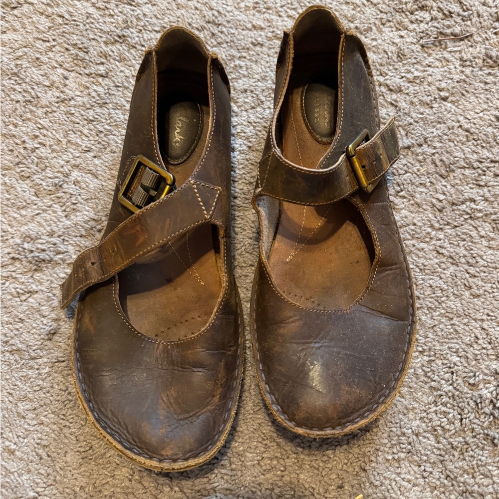 Clark’s Mary Jane’s Brown Leather Women’s shoes